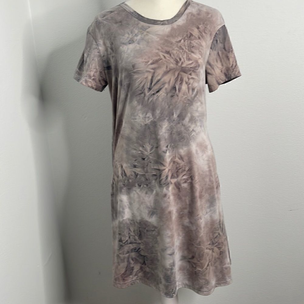 Justify silky soft T-shirt dress.  Tie dye. Mid length.  Size Large.